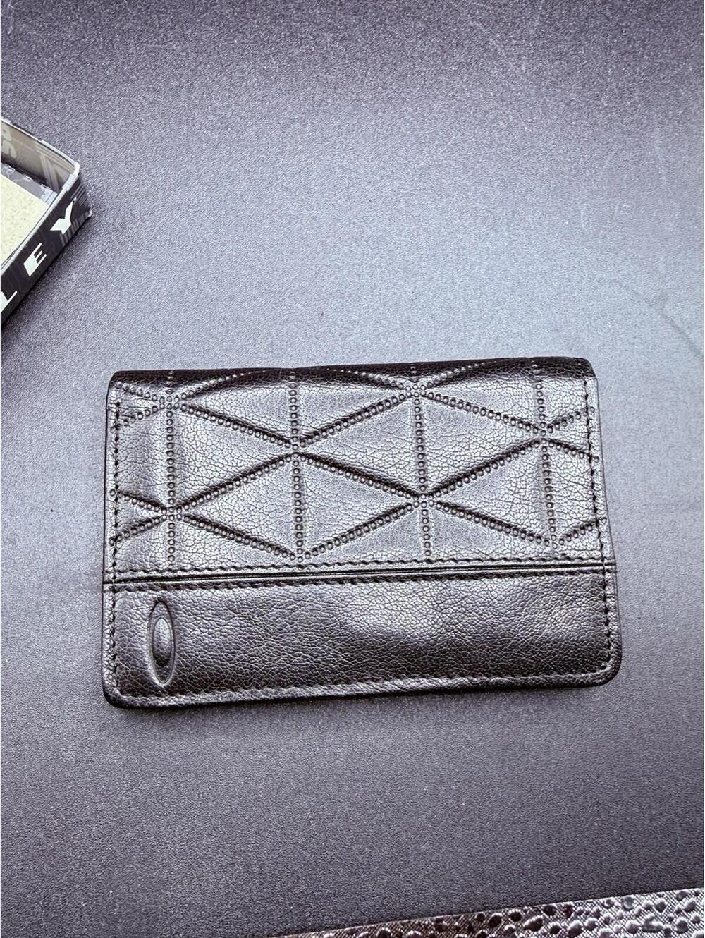 Oakley Leather Slim Wallet Jet Black  New